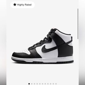 Nike Black and White Dunk High Retro Sneakers